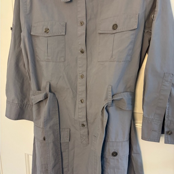 J. Crew Gray Utility Jacket Wrap Dress - Picture 5 of 9